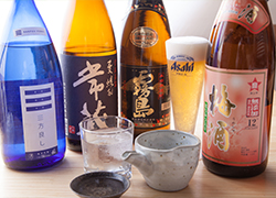 日本酒・焼酎各種取り揃えています。
